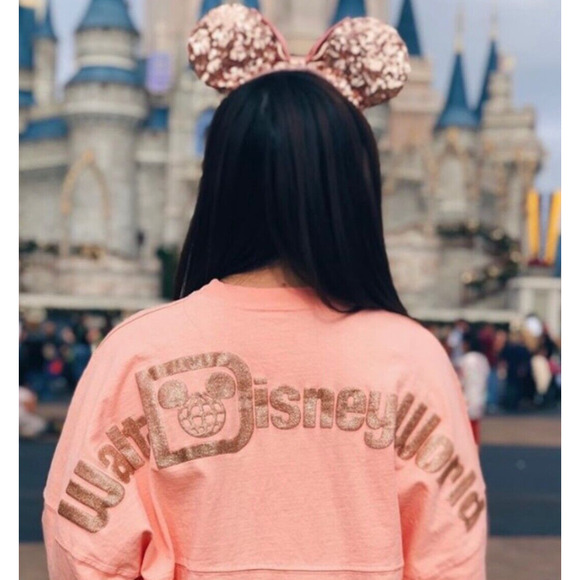 Disney Tops - Disney Parks Walt Disney World Rose Gold Spirit Jersey Long Sleeve NEW Size XL
